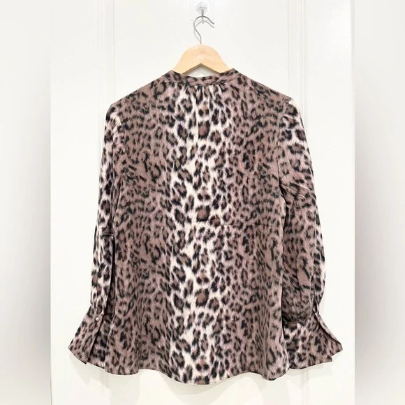 ANTHROPOLOGIE x Joie 100% Silk Animal Print Blouse - Picture 6 of 7